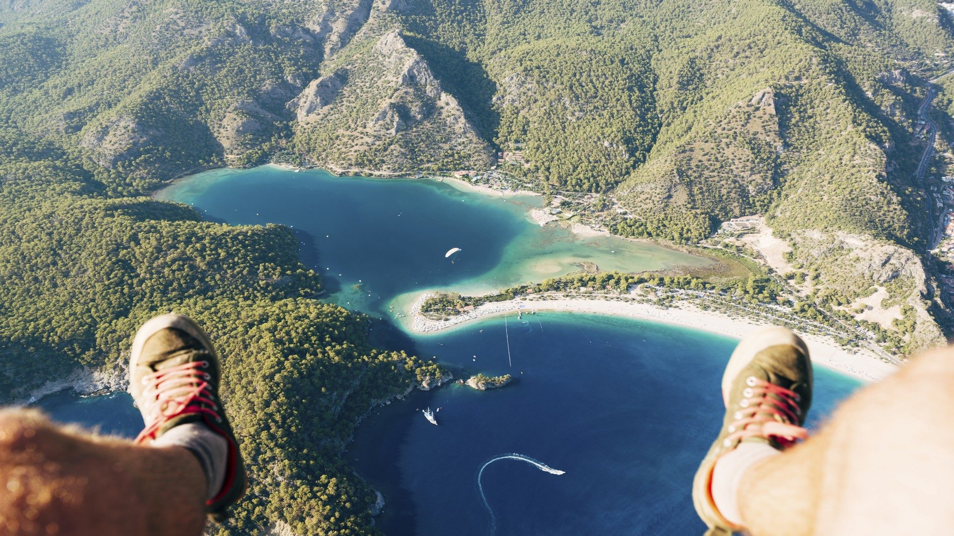 Paragliding over Oludeniz Blue Lagoon